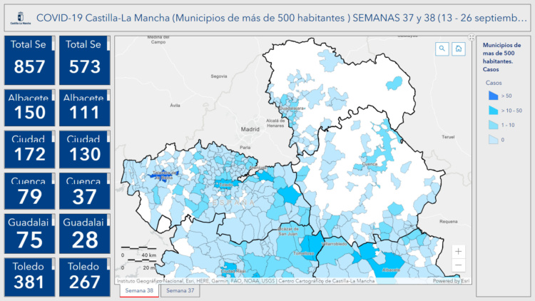Situación de la infección del coronavirus en Castilla La Mancha en las dos últimas semanas Situación de la infección del coronavirus en Castilla La Mancha en las dos últimas semanas