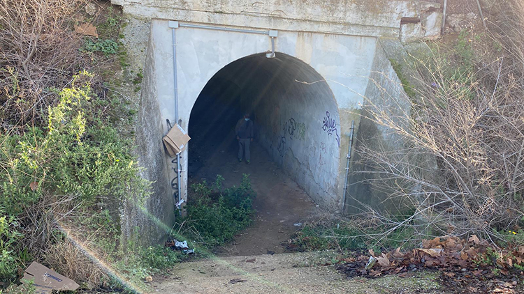 Entrada al túnel desde Francisco Aritmendi (Foto: Cristina Toledano)