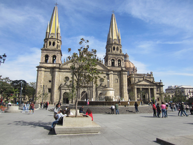 Plaza de la Catedral. Guadalajara Jalisco (México)
