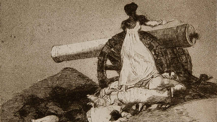 Qué valor; grabado de Goya sobre la Guerra de la Independencia