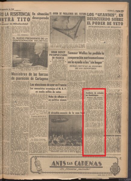 Diario Pueblo, 25 de noviembre de 1946, página 7 Diario Pueblo, 25 de noviembre de 1946, página 7