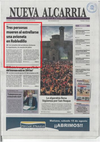 Nueva Alcarria, 14 de agosto de 2015, portada Nueva Alcarria, 14 de agosto de 2015, portada