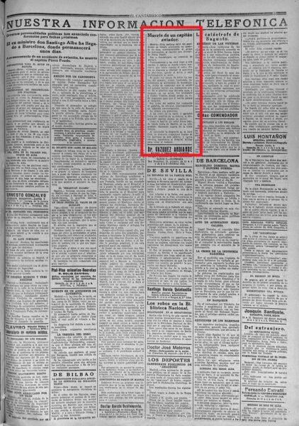 diario El Cantábrico, 20 de abril de 1930, página 8 Diario El Cantábrico, 20 de abril de 1930, página 8