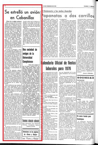 Flores y Abejas, 10 de febrero 1976, página 2 Flores y Abejas, 10 de febrero 1976, página 2